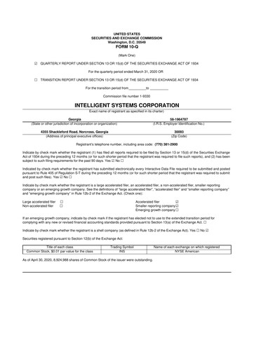 Miniature CoreCard 10-Q Rapport trimestriel 2020 