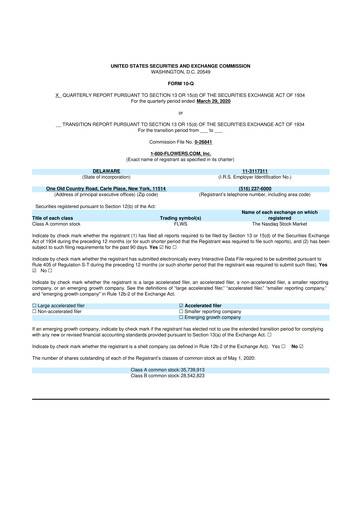 Thumbnail 1-800-Flowers.com, Inc.
 10-Q Quarterly Report FY2020 