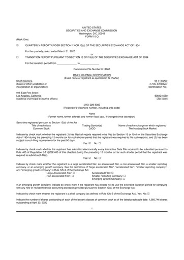 Thumbnail Daily Journal 10-Q Quarterly Report FY2020 