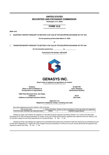 Thumbnail Genasys 10-Q Quarterly Report FY2020 