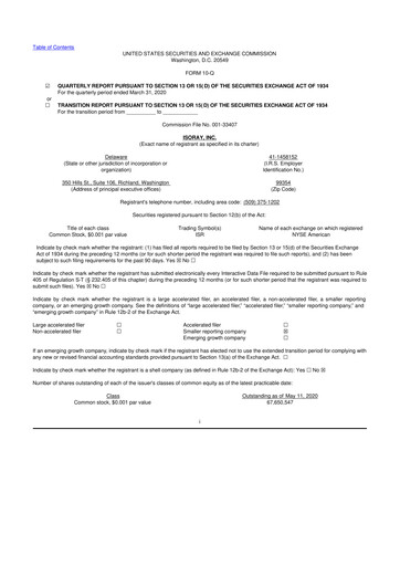 Thumbnail Perspective Therapeutics 10-Q Quarterly Report FY2020 
