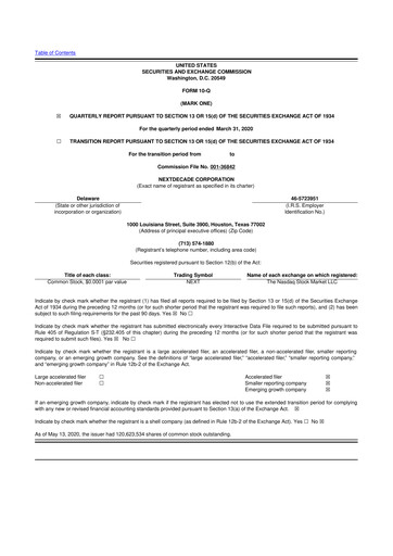 Thumbnail NextDecade Corp 10-Q Quarterly Report FY2020 