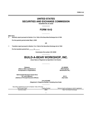 Thumbnail Build-A-Bear Workshop 10-Q Quarterly Report FY2020 