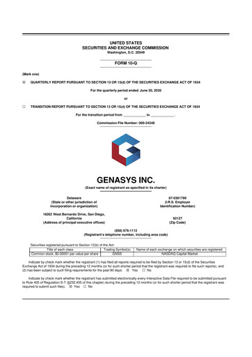 Thumbnail Genasys 10-Q Quarterly Report FY2020 
