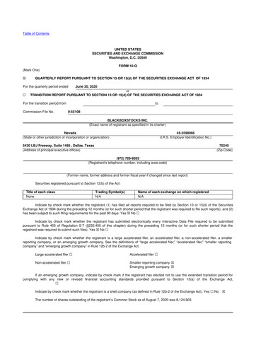 Thumbnail Blackboxstocks 10-Q Quarterly Report FY2020 