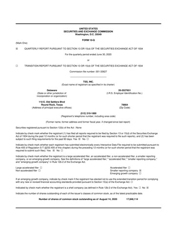 Miniature TSS, Inc. 10-Q Rapport trimestriel 2020 