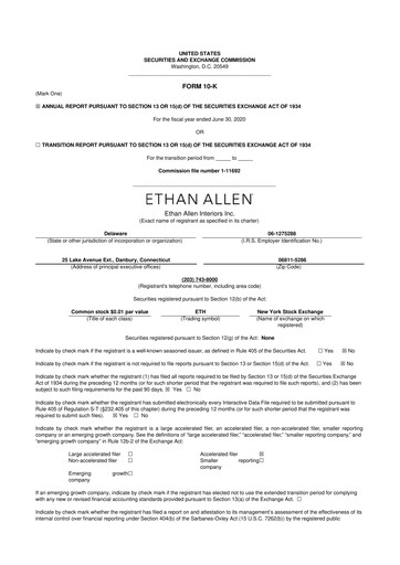 Thumbnail Ethan Allen
 10-K Annual Report 2020