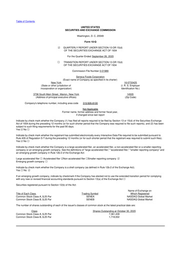 Thumbnail Seneca Foods
 10-Q Quarterly Report FY2021 