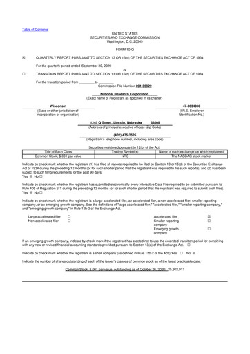 Thumbnail NRC Health
 10-Q Quarterly Report FY2020 
