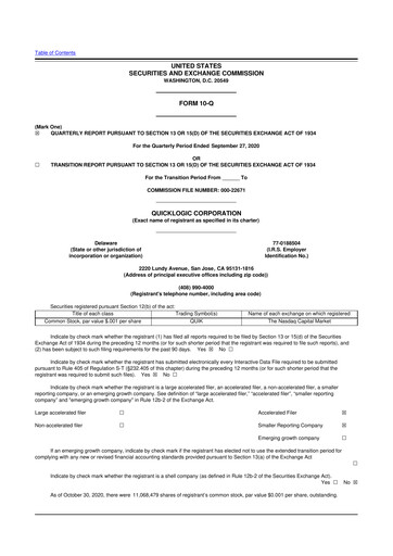 Thumbnail Quicklogic 10-Q Quarterly Report FY2020 