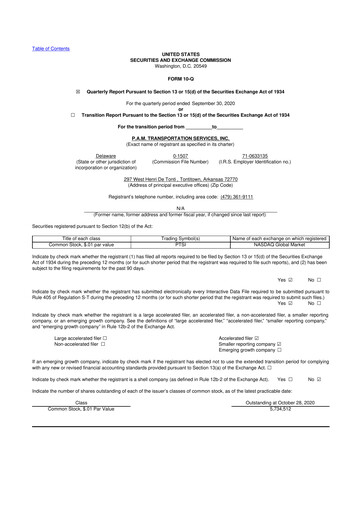 Thumbnail PAMT Corp 10-Q Quarterly Report FY2020 