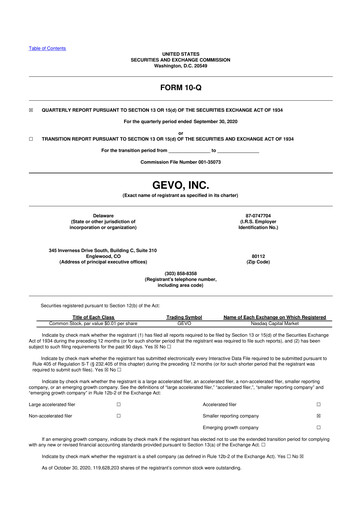 Thumbnail Gevo 10-Q Quarterly Report FY2020 