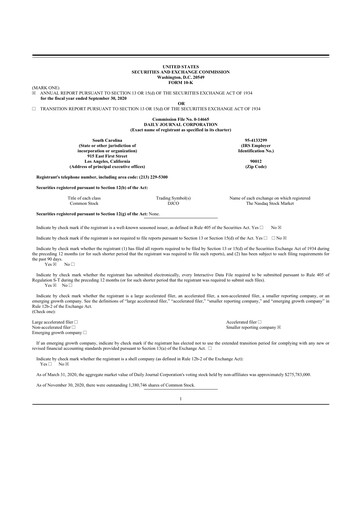 Thumbnail Daily Journal 10-K Annual Report 2020