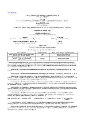 Thumbnail Hovnanian Enterprises
 10-K Annual Report 2020