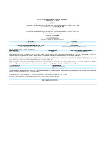 Thumbnail 1-800-Flowers.com, Inc.
 10-Q Quarterly Report FY2021 