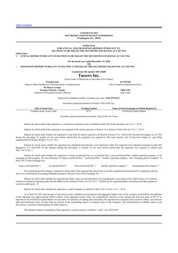 Thumbnail Tucows 10-K Annual Report 2020