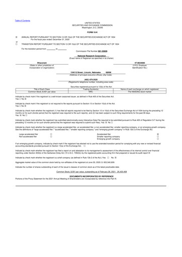 Thumbnail NRC Health
 10-K Annual Report 2020