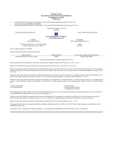 Thumbnail Hallador Energy Company
 10-K Annual Report 2020