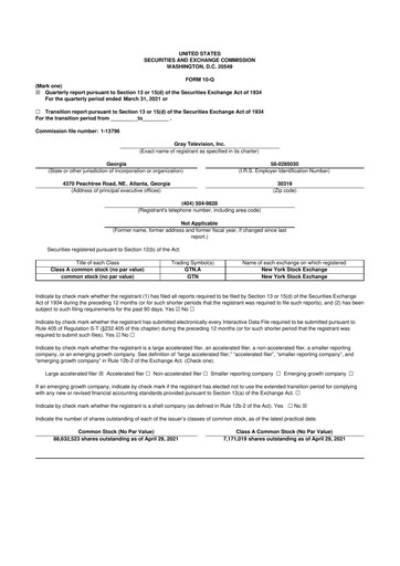 Miniature Gray Media
 10-Q Rapport trimestriel 2021 