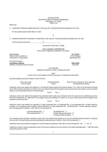 Thumbnail Daily Journal 10-Q Quarterly Report FY2021 