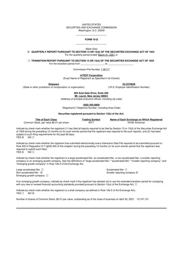 Thumbnail inTEST Corporation 10-Q Quarterly Report FY2021 