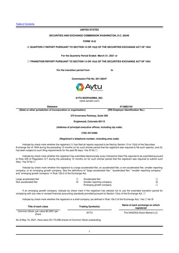 Thumbnail Aytu BioScience
 10-Q Quarterly Report FY2021 
