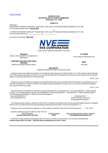 Thumbnail NVE Corporation
 10-Q Quarterly Report FY2022 