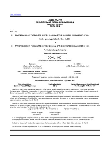 Thumbnail Cohu 10-Q Quarterly Report FY2021 