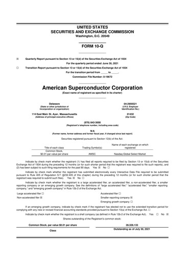 Vorschaubild American Superconductor Corporation 10-Q Quartalsbericht 2022 
