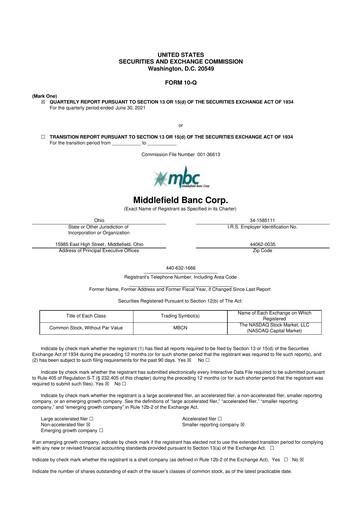 Vorschaubild Middlefield Banc
 10-Q Quartalsbericht 2021 