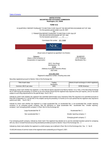 Thumbnail National Healthcare
 10-Q Quarterly Report FY2021 