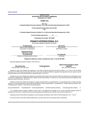 Miniature Expro Group 10-Q Rapport trimestriel 2021 