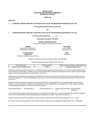 Thumbnail Atossa Therapeutics 10-Q Quarterly Report FY2021 