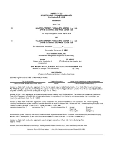 Thumbnail RCM Technologies 10-Q Quarterly Report FY2021 