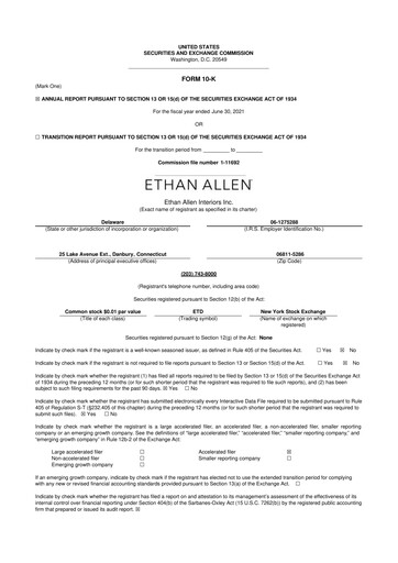 Thumbnail Ethan Allen
 10-K Annual Report 2021