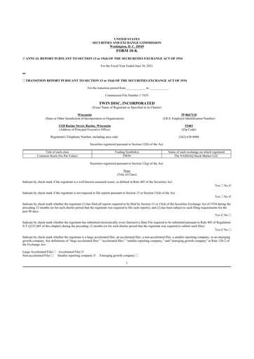 Thumbnail Twin Disc
 10-K Annual Report 2021