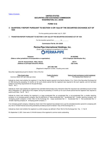 Thumbnail Perma-Pipe International 10-Q Quarterly Report FY2021 