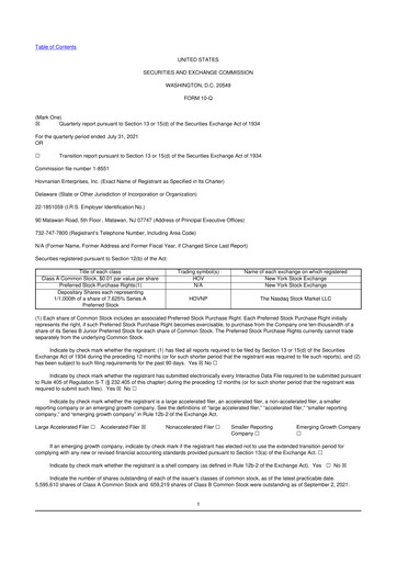 Thumbnail Hovnanian Enterprises
 10-Q Quarterly Report FY2021 