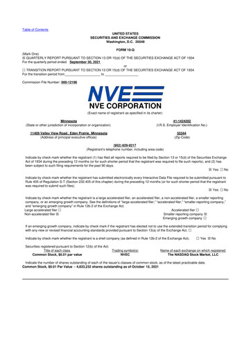 Thumbnail NVE Corporation
 10-Q Quarterly Report FY2022 