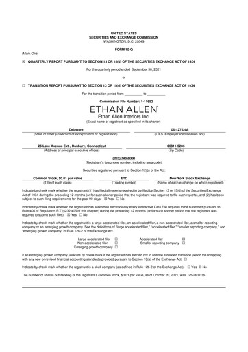 Thumbnail Ethan Allen
 10-Q Quarterly Report FY2022 