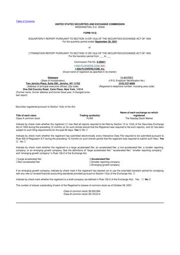 Thumbnail 1-800-Flowers.com, Inc.
 10-Q Quarterly Report FY2022 