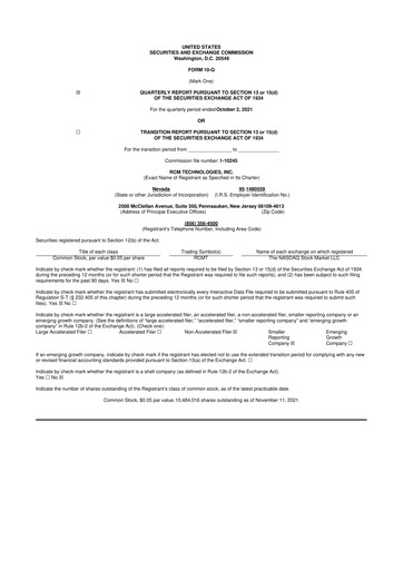 Thumbnail RCM Technologies 10-Q Quarterly Report FY2021 