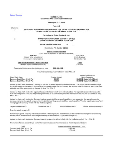 Thumbnail Seneca Foods
 10-Q Quarterly Report FY2022 