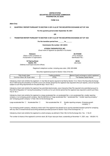 Thumbnail Atossa Therapeutics 10-Q Quarterly Report FY2021 