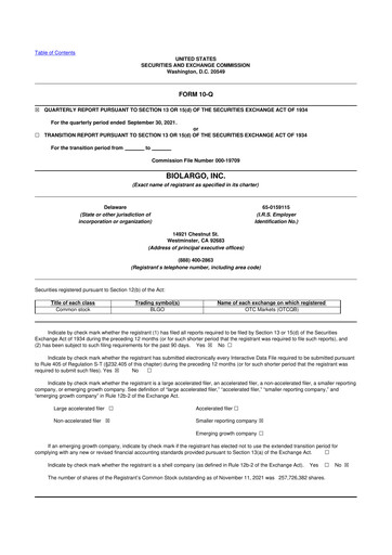 Thumbnail BioLargo 10-Q Quarterly Report FY2021 