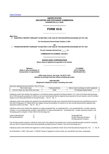 Thumbnail Quicklogic 10-Q Quarterly Report FY2021 