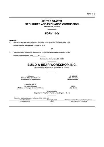 Thumbnail Build-A-Bear Workshop 10-Q Quarterly Report FY2021 