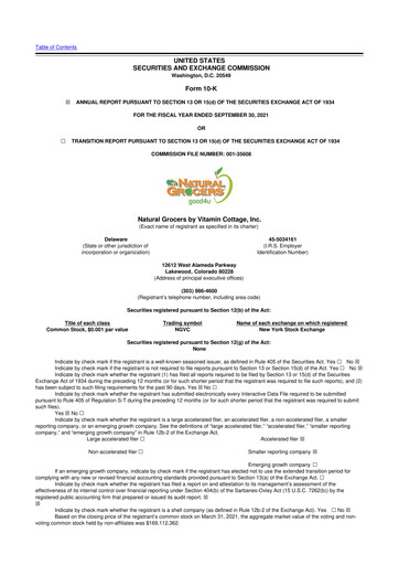 Thumbnail Natural Grocers by Vitamin Cottage 10-K Annual Report 2021