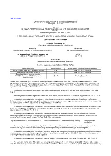 Thumbnail Hovnanian Enterprises
 10-K Annual Report 2021
