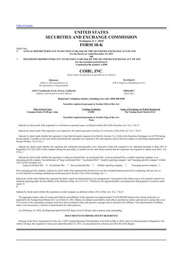 Thumbnail Cohu 10-K Annual Report 2021